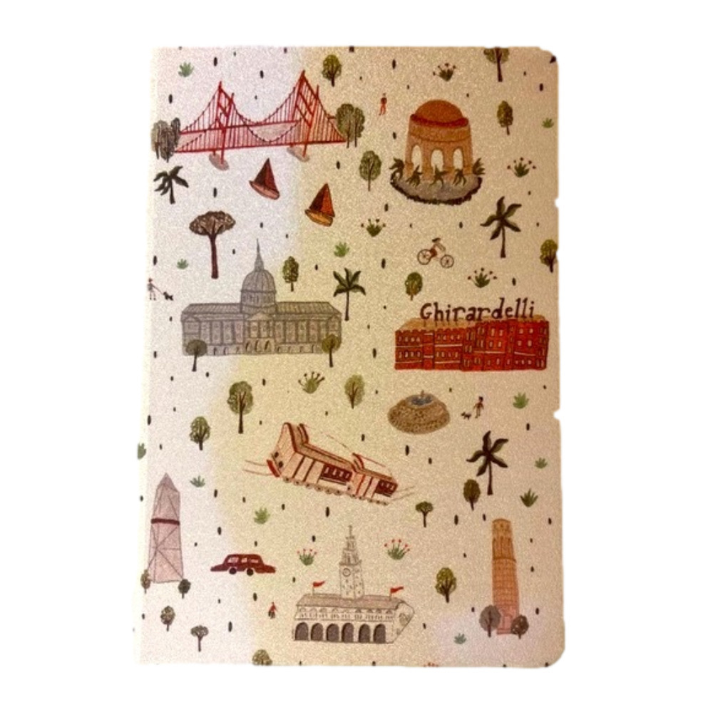 Minimalism ART City Notebook San Francisco 240 Pages Squared Paper 5.8” x 6.3”